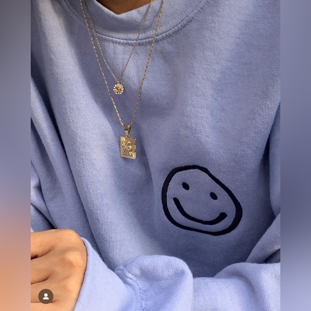 Things Between Purple Smiley Sweatshirt BoRaHae
